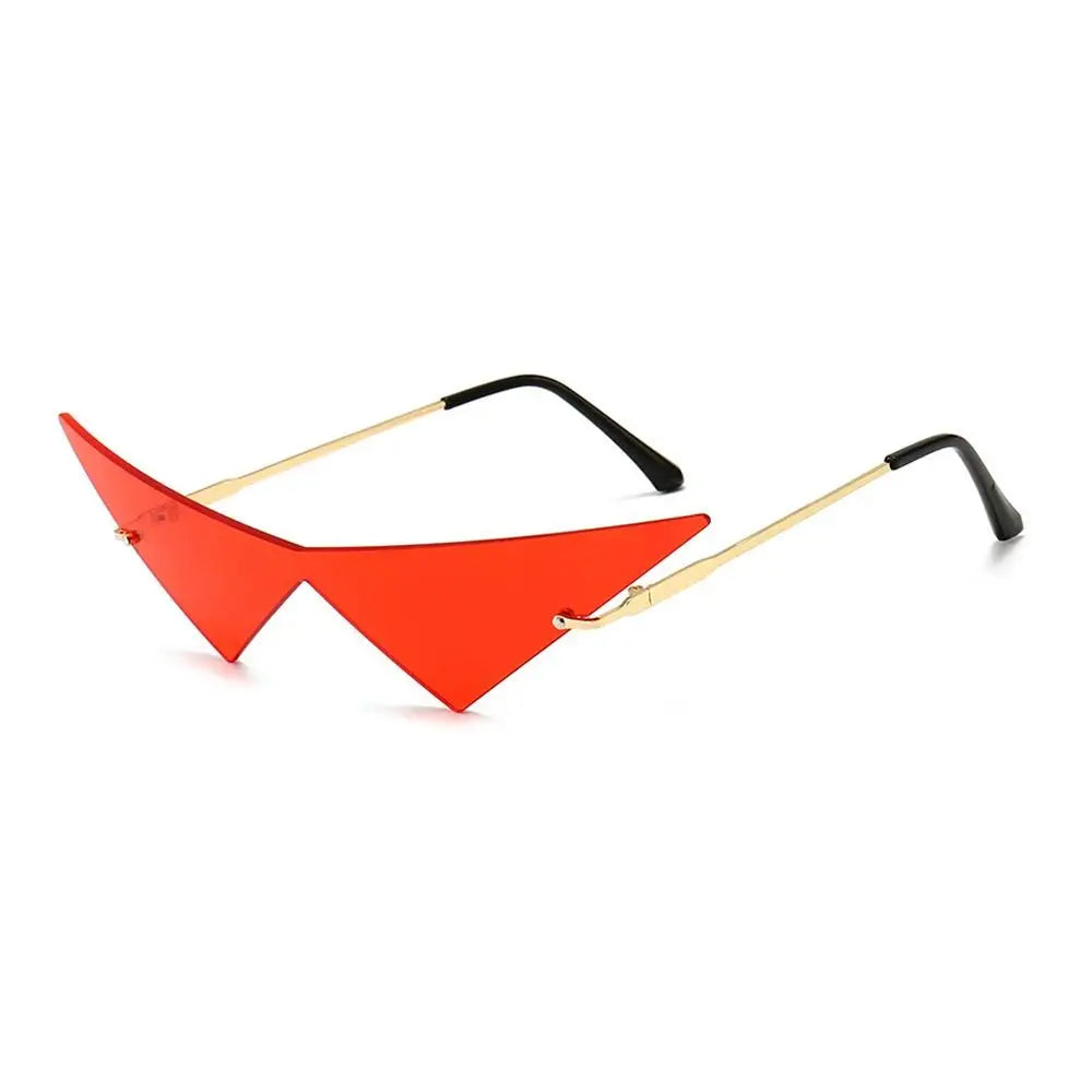 Triangle y2k streetwear trendy 90’s glasses - red