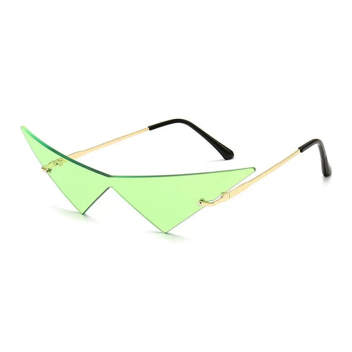 Triangle y2k streetwear trendy 90’s glasses - green