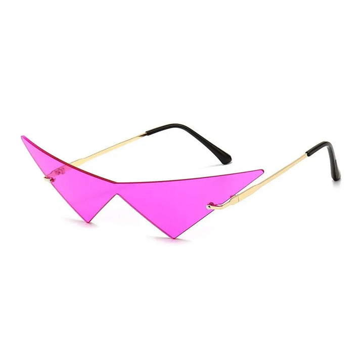 Triangle y2k streetwear trendy 90’s glasses - voilet