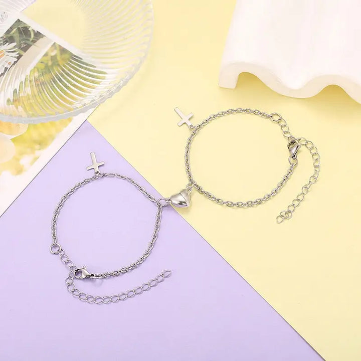 Y2k stainless steel magnetic couple necklace for stylish romance - style 10