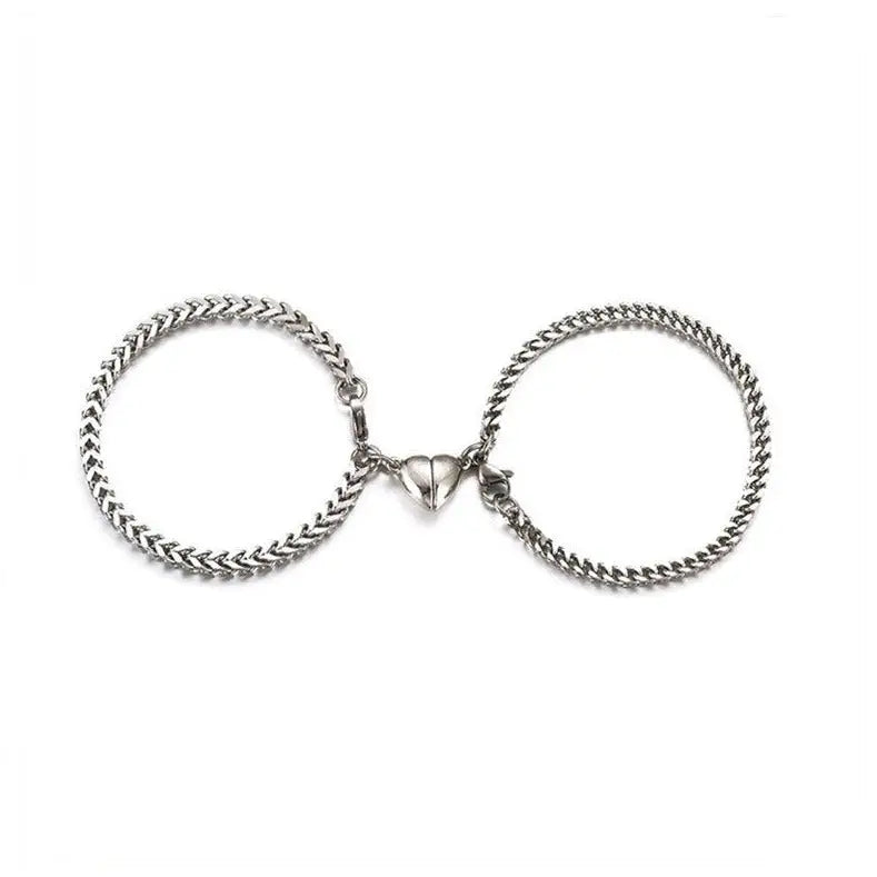 Y2k stainless steel magnetic couple necklace for stylish romance - style 12