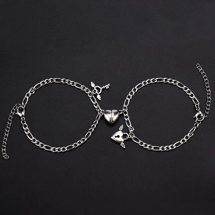 Y2k stainless steel magnetic couple necklace for stylish romance - style 6