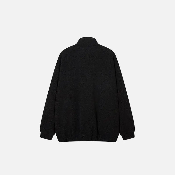 Meteor star y2k fleece jacket with stand-up collar