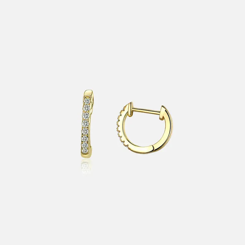 Sterling silver minimalist hoop earrings for y2k style - 1