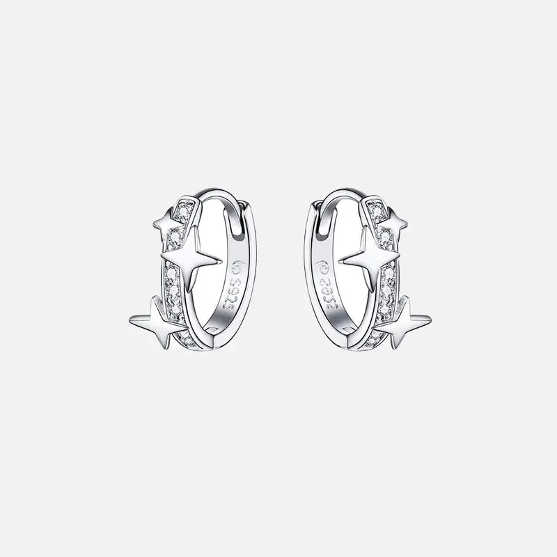 Sterling silver minimalist hoop earrings for y2k style - 10