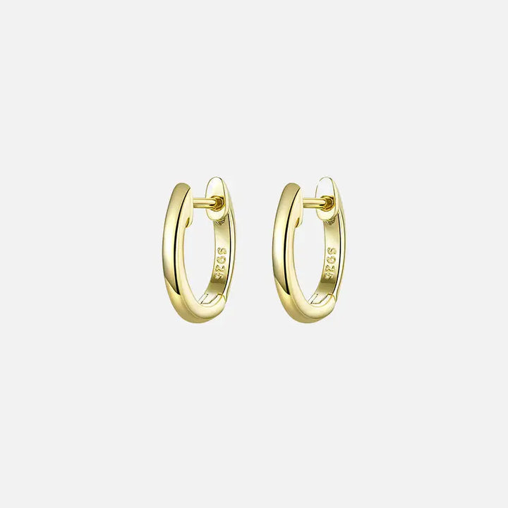 Sterling silver minimalist hoop earrings for y2k style - 16