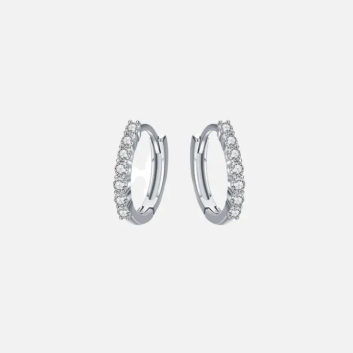 Sterling silver minimalist hoop earrings for y2k style - 2