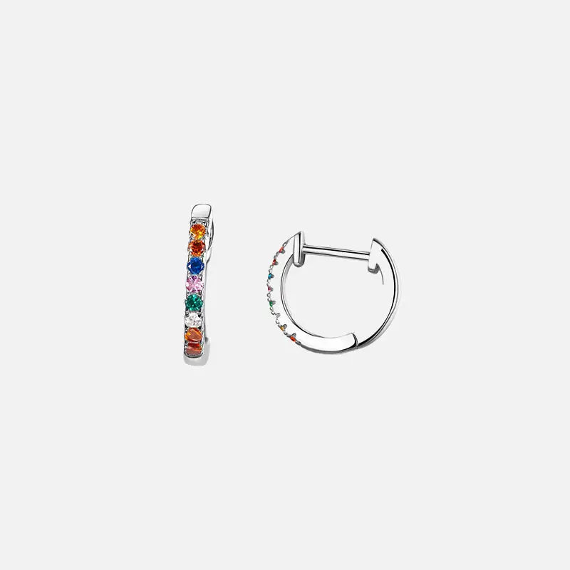 Sterling silver minimalist hoop earrings for y2k style - 22