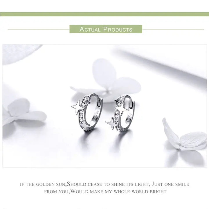 Sterling silver minimalist hoop earrings for y2k style