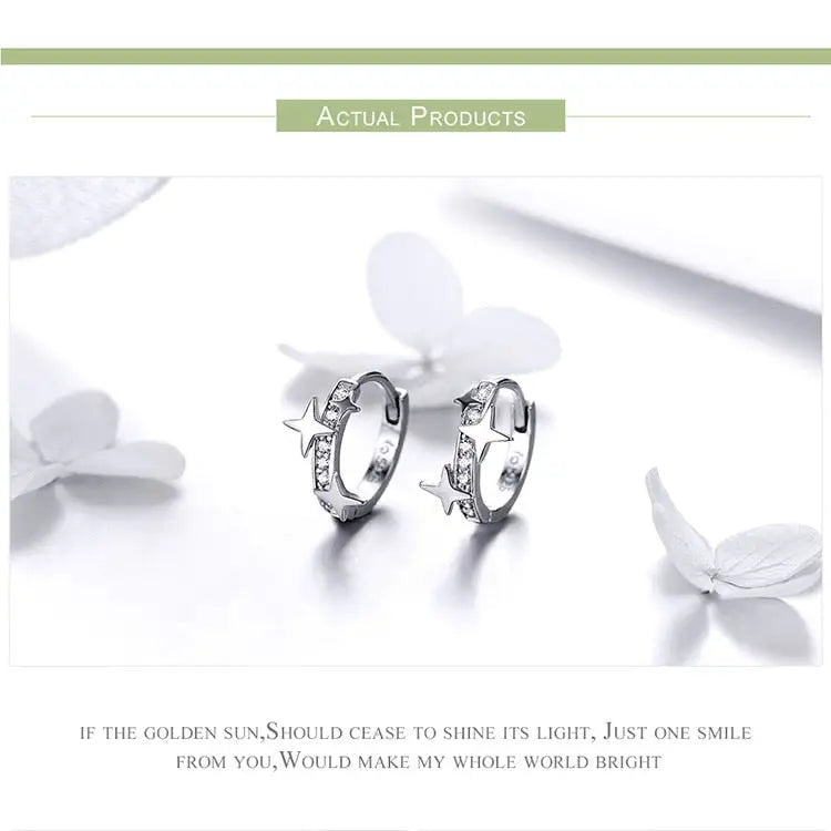 Sterling silver minimalist hoop earrings for y2k style