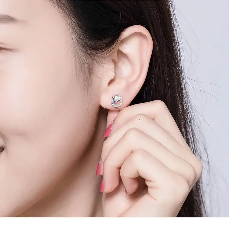 Sterling silver minimalist hoop earrings for y2k style