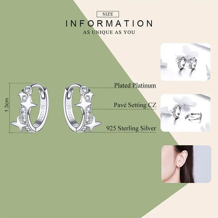 Sterling silver minimalist hoop earrings for y2k style