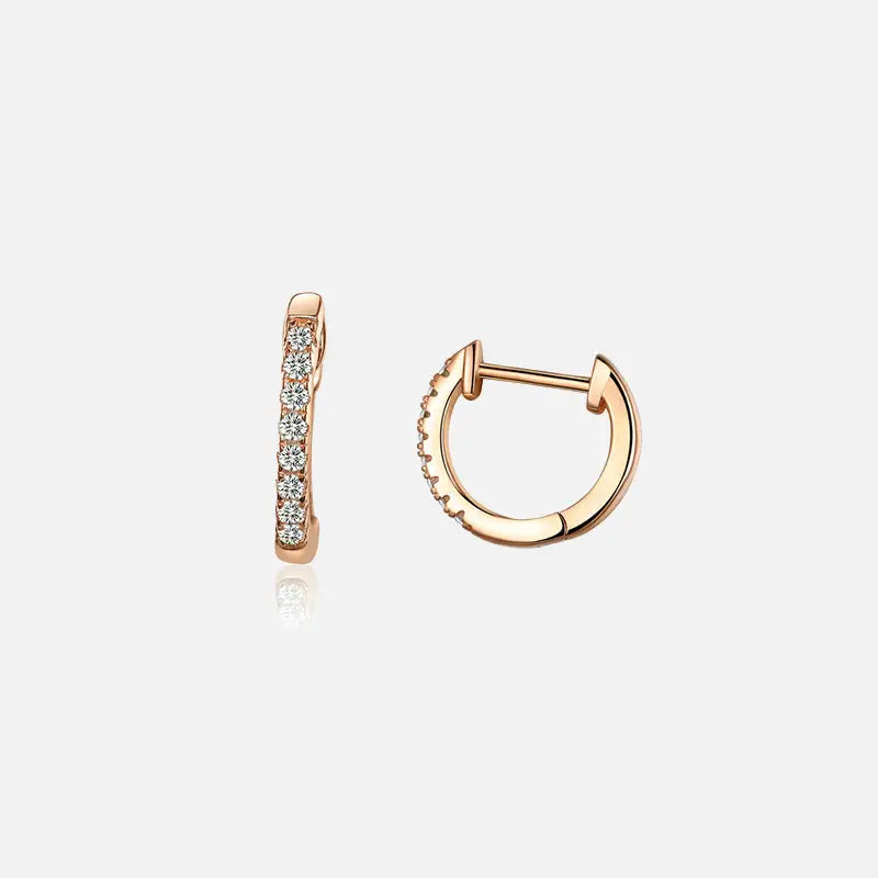 Sterling silver minimalist hoop earrings for y2k style