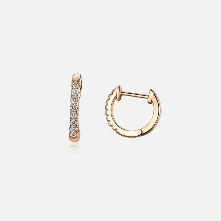 Sterling silver minimalist hoop earrings for y2k style