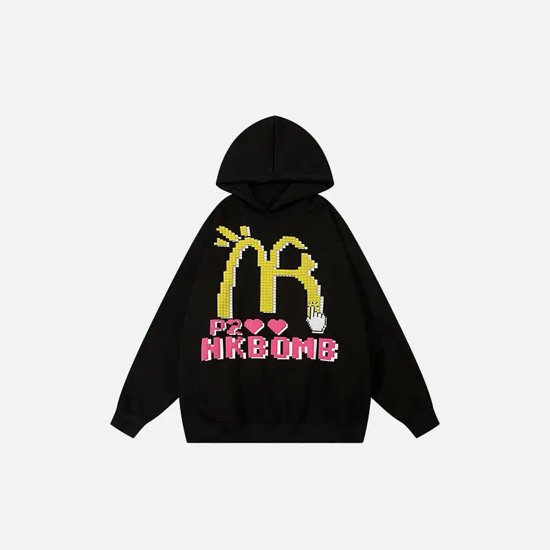 Monsieur bombe y2k hoodie for stylish everyday comfort - black / m - hoodies
