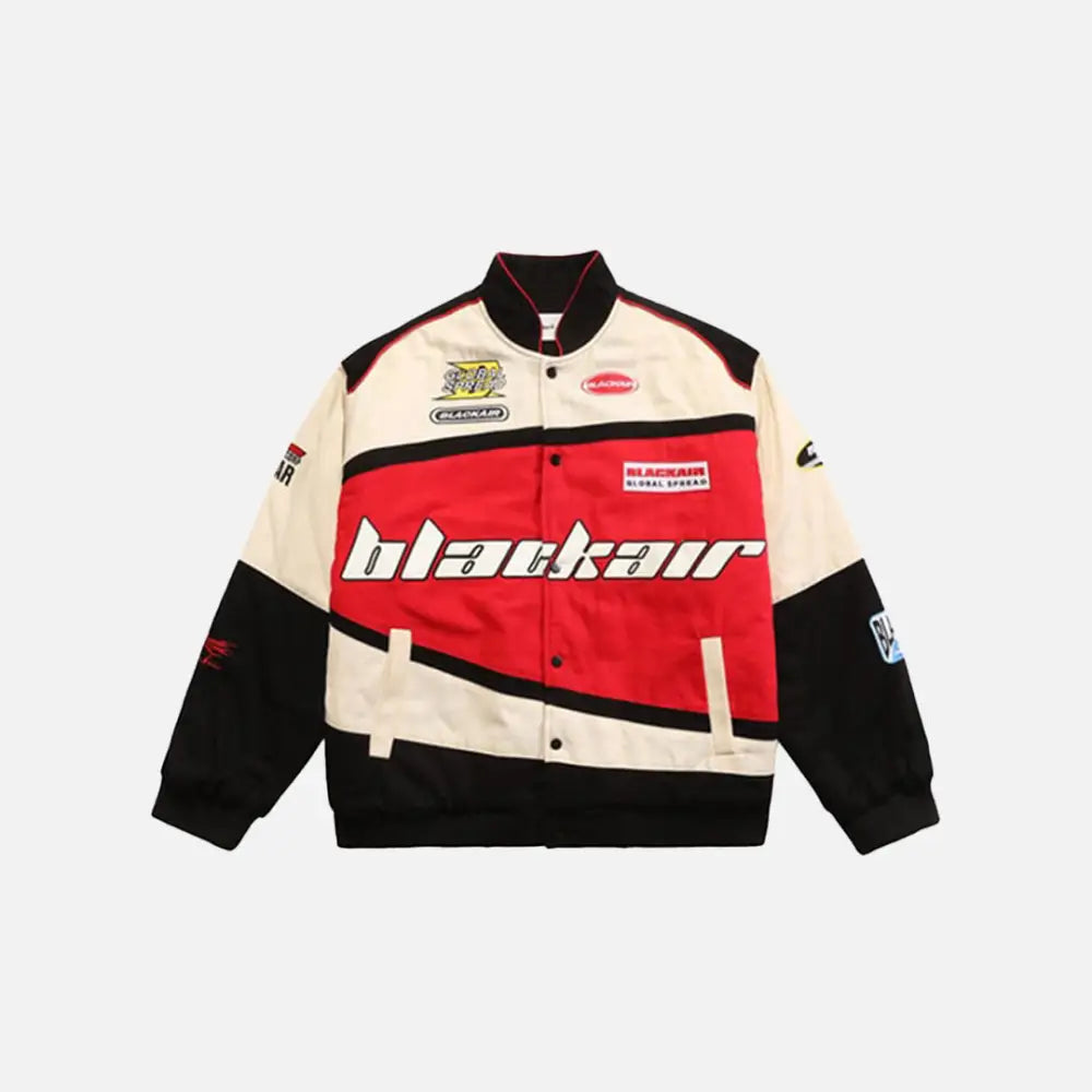 Y2k varsity jackets for motorsport enthusiasts - red / s