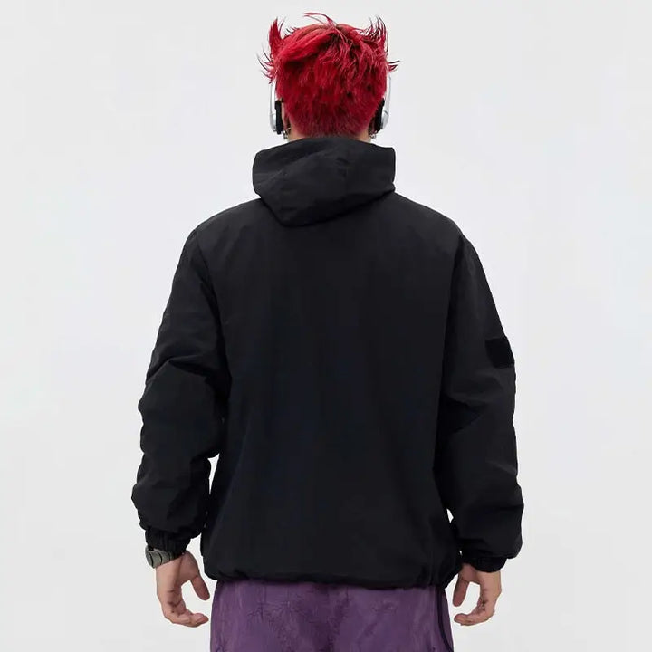Y2k multi-pocket irregular zip hoodie for ultimate comfort and style - hoodie