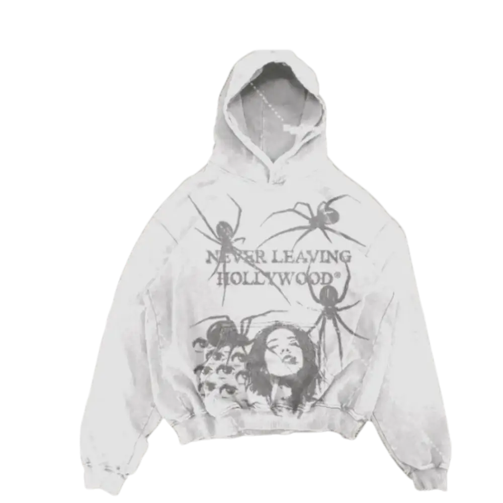Y2k never leaving hollywood hoodie - white / s