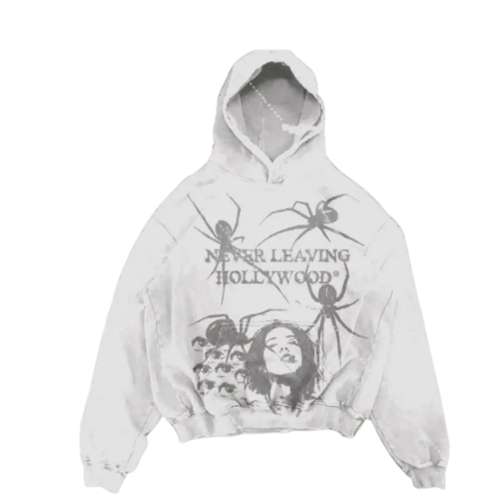 Y2k never leaving hollywood hoodie - white / s
