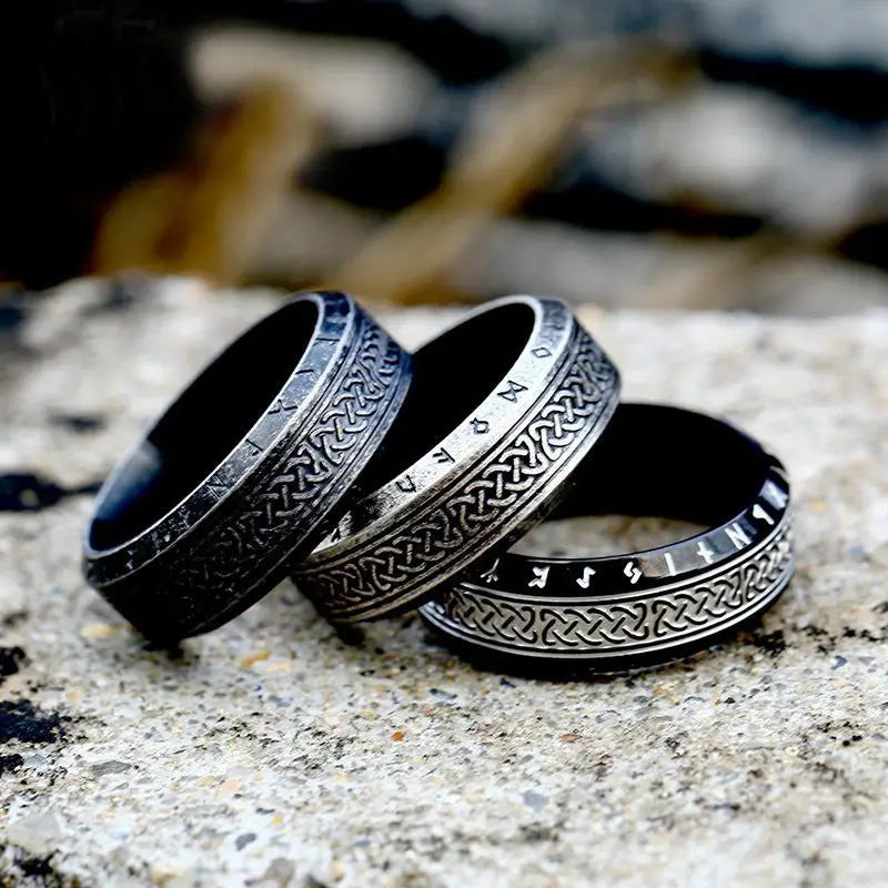 High quality titanium steel ring for viking enthusiasts - rings