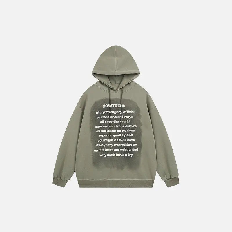 Now trend poem hoodie y2k for effortless streetwear style - green / m - hoodies
