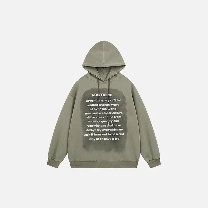 Now trend poem hoodie y2k for effortless streetwear style - green / m - hoodies