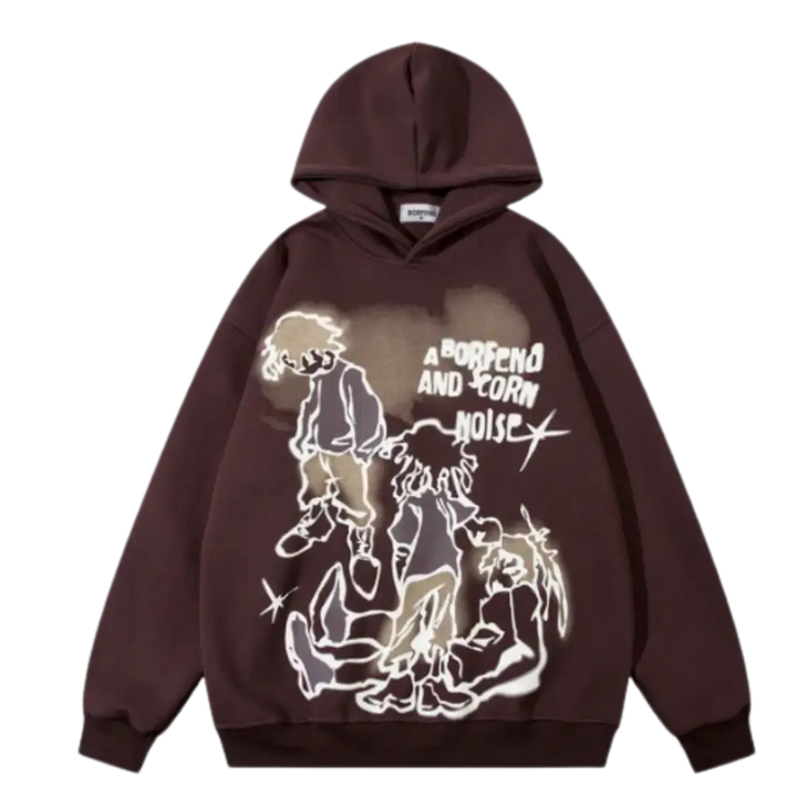 Outsider y2k hooded jacket for urban fashion enthusiasts - rosabraun / s