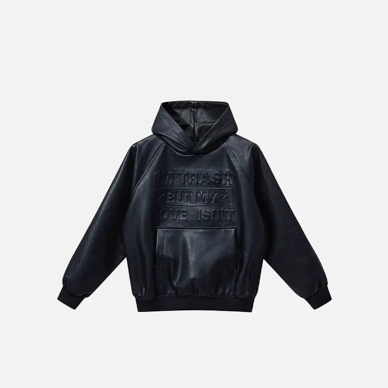 Y2k oversized embossed letter hoodie for ultimate comfort and style - black / m - hoodies