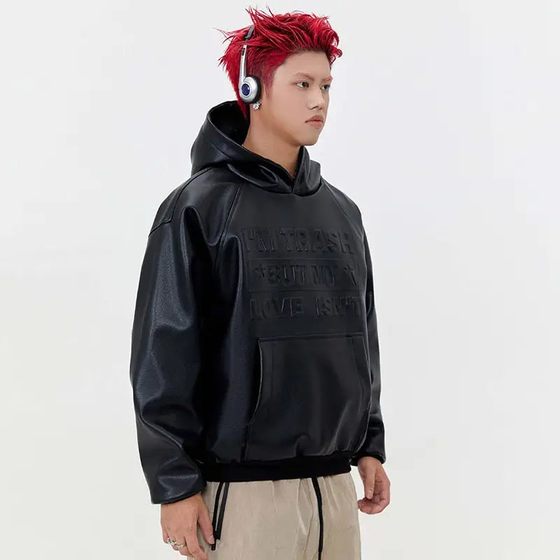 Y2k oversized embossed letter hoodie for ultimate comfort and style - hoodies
