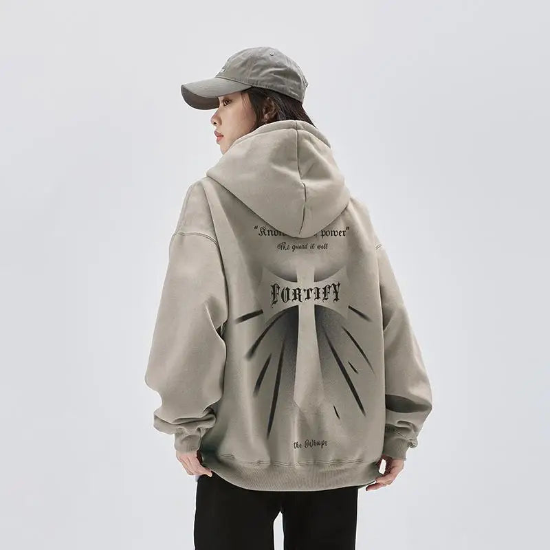 Y2k oversized graphic hoodie for comfortable streetwear style - hoodies