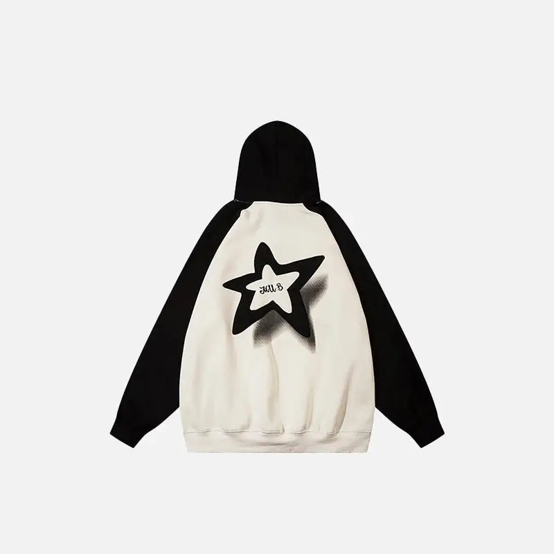 Y2k letter star oversized hoodie for ultimate comfort and style - hoodies