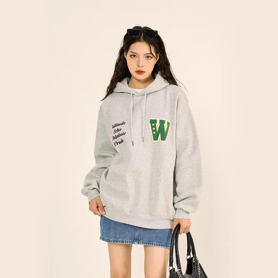 Y2k oversized loose fit sport hoodie for trendy streetwear style - hoodies