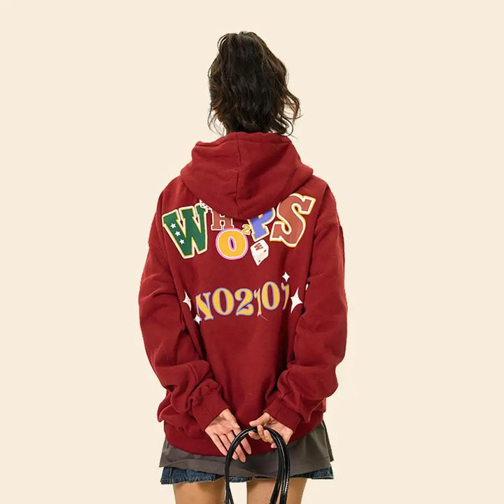 Y2k oversized loose fit sport hoodie for trendy streetwear style - hoodies