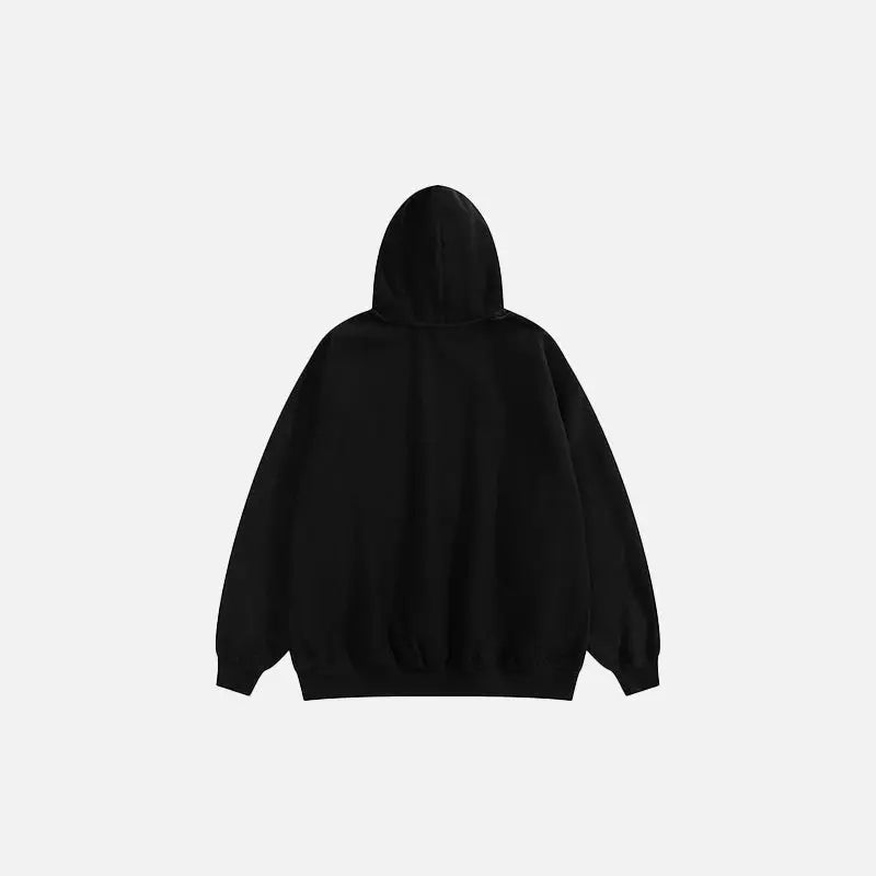 Y2k oversized zip hoodie for trendy comfort and style - hoodies