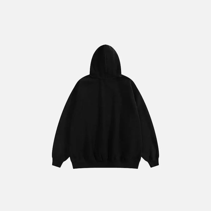 Y2k oversized zip hoodie for trendy comfort and style - hoodies