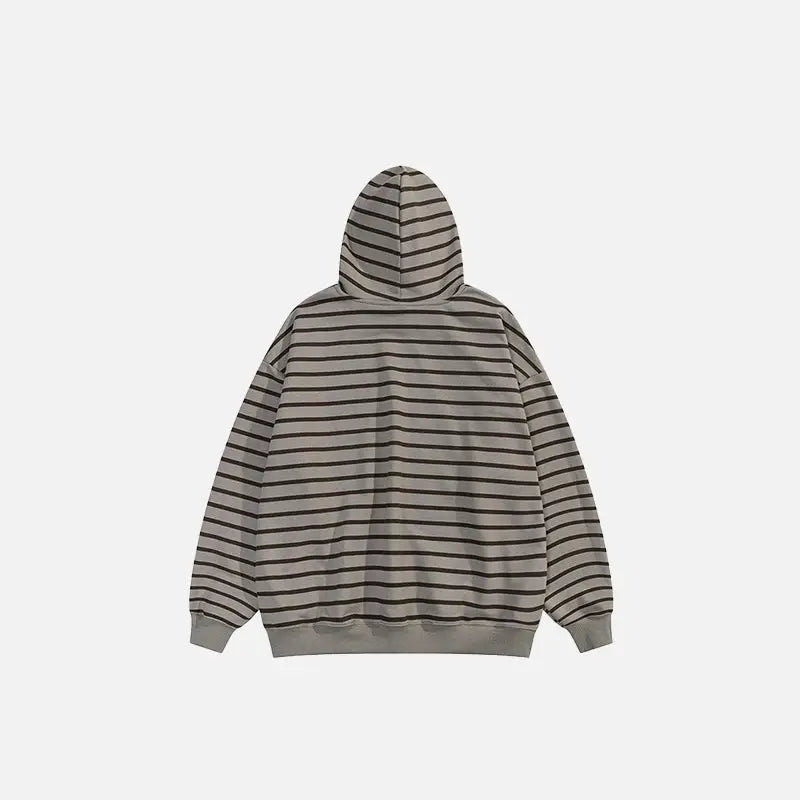Y2k oversized hoodie with bold star print in striped design - hoodies