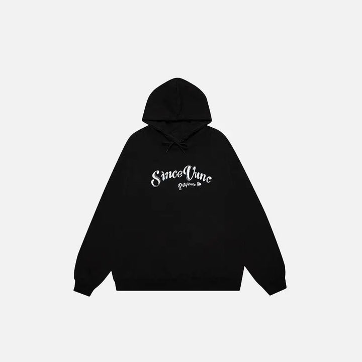 Y2k painted letter hoodie for stylish streetwear comfort - black / m - hoodies
