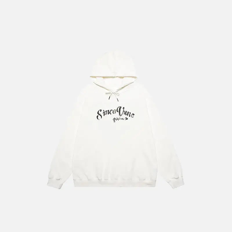 Y2k painted letter hoodie for stylish streetwear comfort - white / m - hoodies