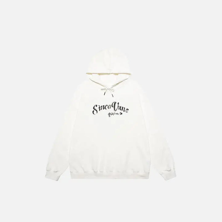 Y2k painted letter hoodie for stylish streetwear comfort - white / m - hoodies
