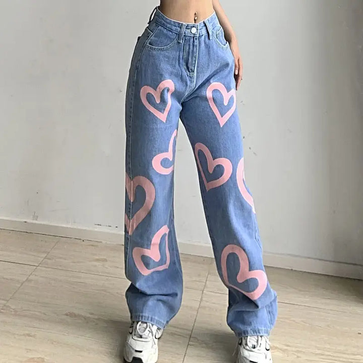 Y2k heart pants in colorful cotton - 5 / s