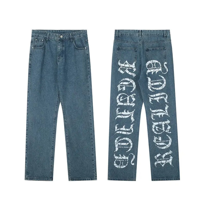 Wide unisex and trendy y2k streetwear pants - s