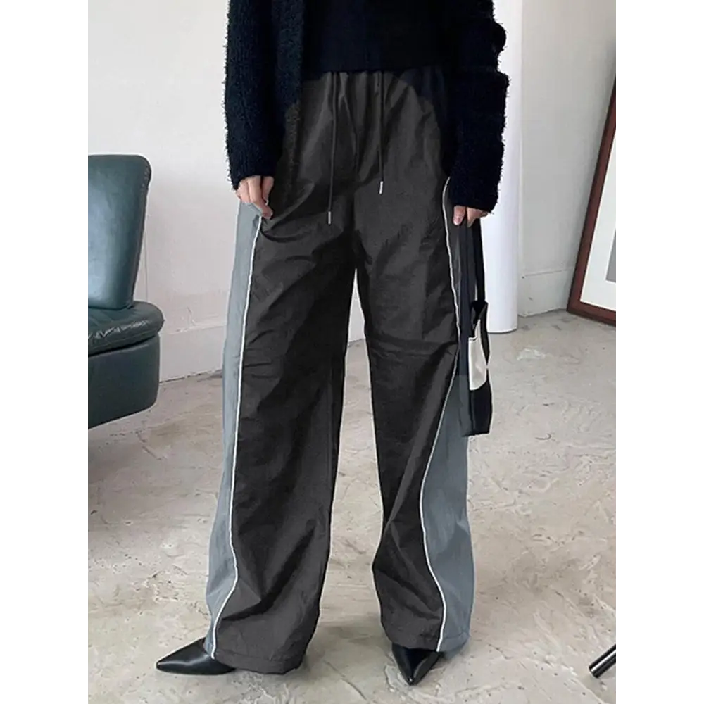 Side stripe y2k parachute pants