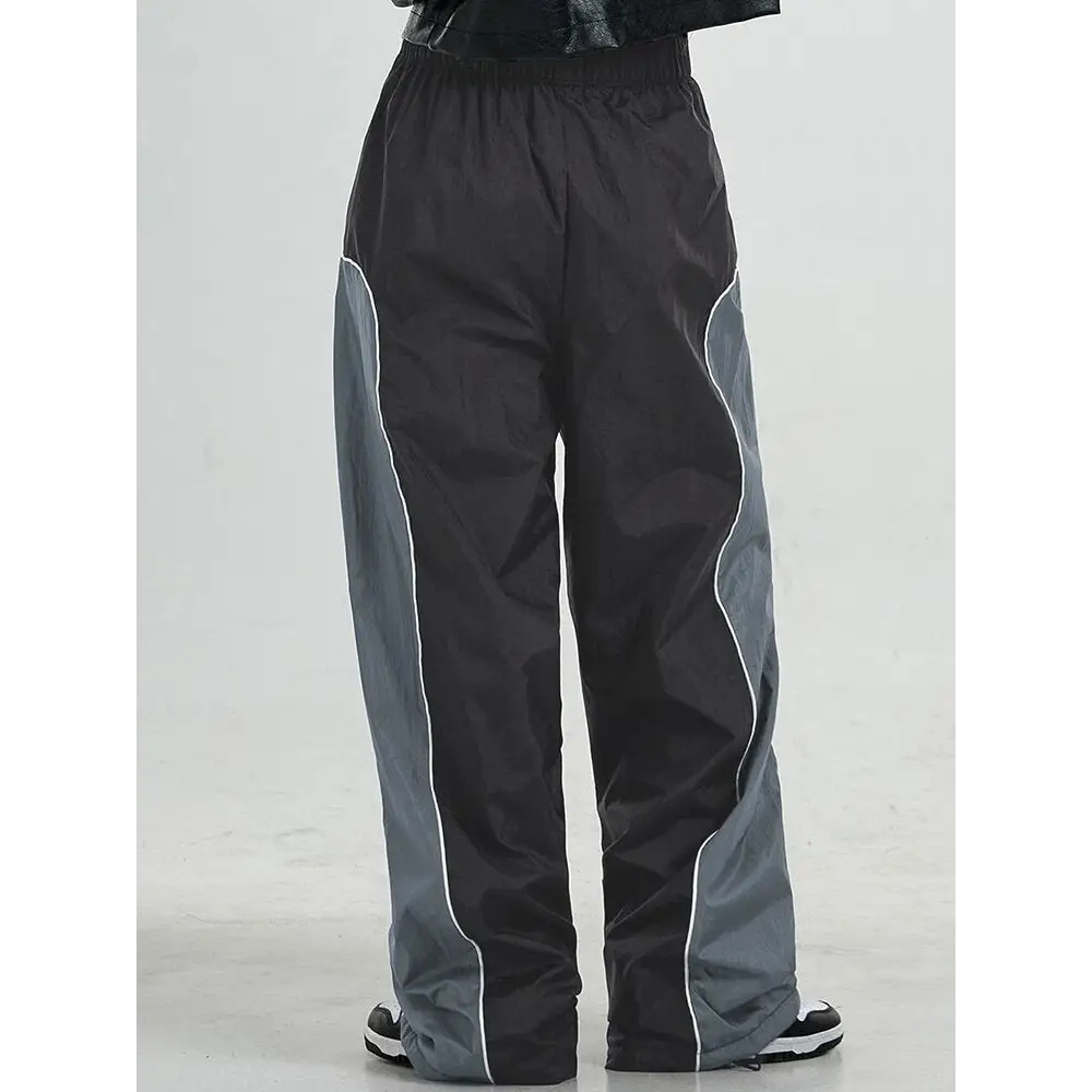 Side stripe y2k parachute pants