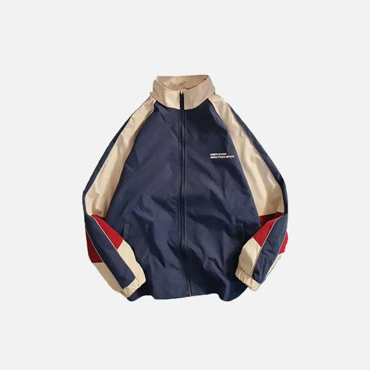 Color block y2k patchwork jacket for a stylish look - blue / s - jackets