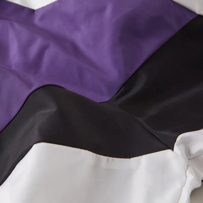 Y2k patchwork color block windbreaker jacket for bold fashion statements - jackets