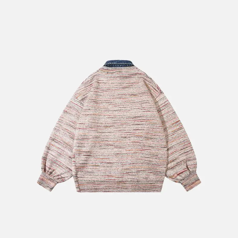 Y2k oversized patchwork denim jacket for unique style