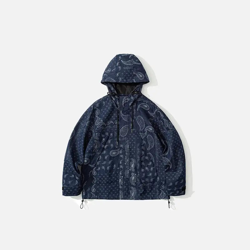 Loose check windbreaker jacket from the y2k streetwear collection - blue / m - jackets