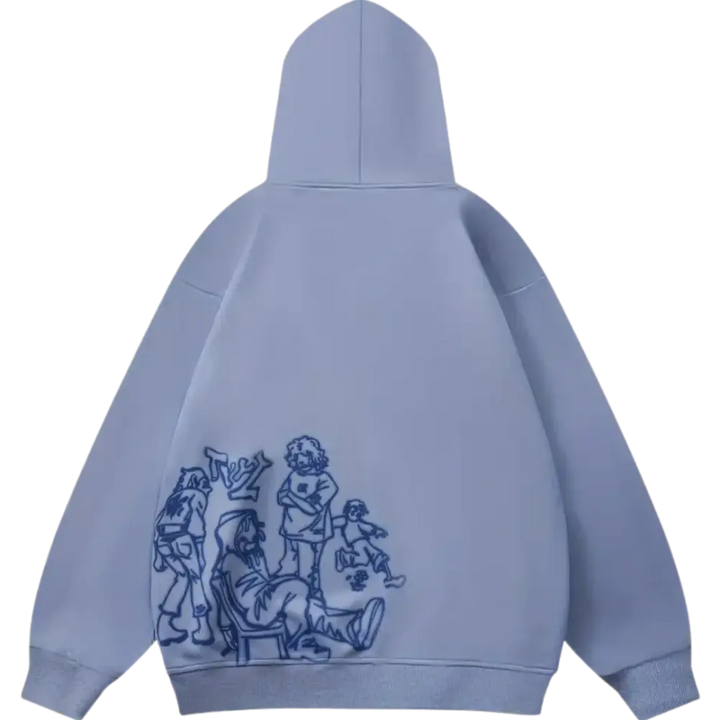 Playground persian blue y2k hoodie for urban fashion lovers