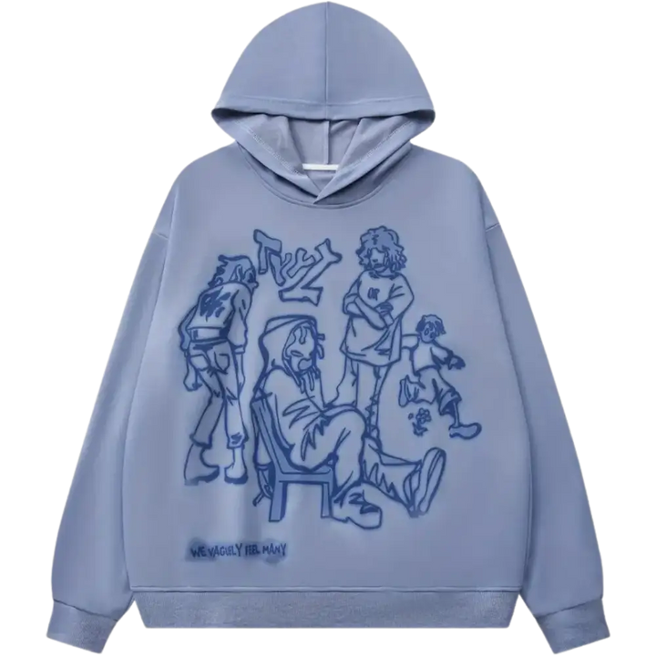 Playground persian blue y2k hoodie for urban fashion lovers - s