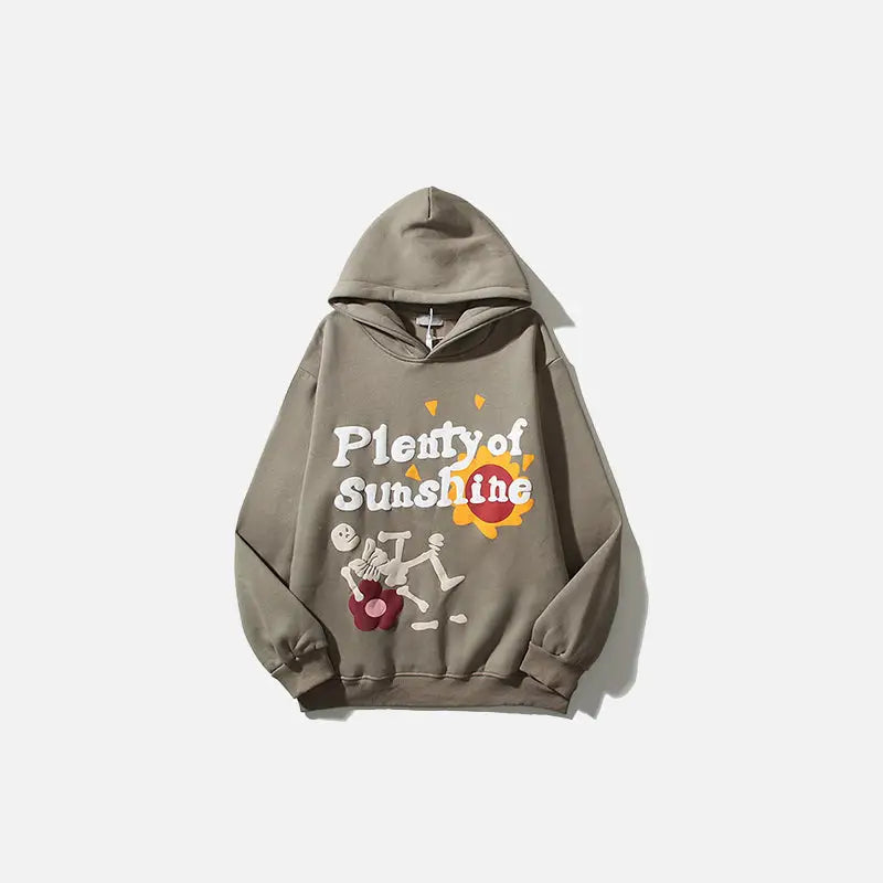 Lots of sunshine y2k hoodies for stylish comfort - khaki / m
